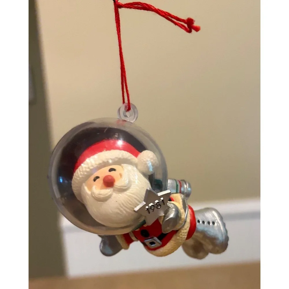 1981 Hallmark Keepsake Spaceman Santa Astronaut Christmas Ornament Vintage
